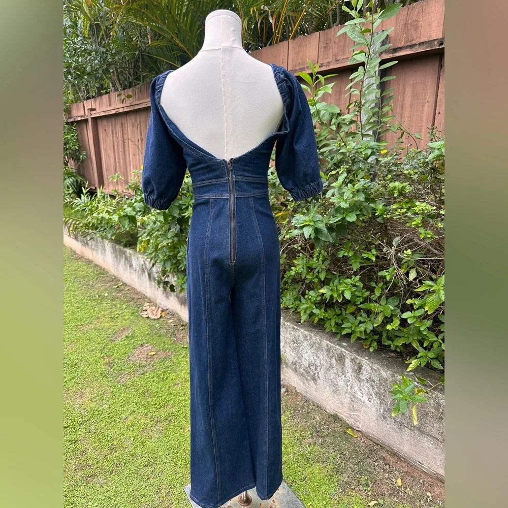 FARM Rio Denim Jumpsuit - Picture 7 of 12